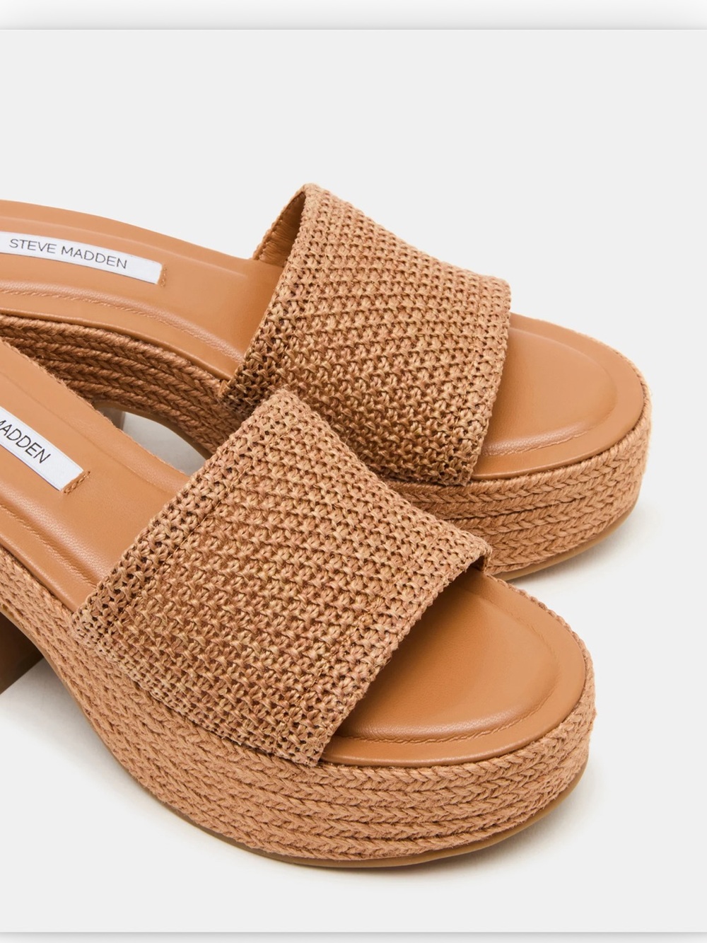 Steve Madden Raffia Woven Platform Sandal- Size 7 - Picture 4 of 12